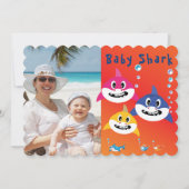 シャーク🌊誕生日パーティークールFabFun Kids 招待状 (正面)
