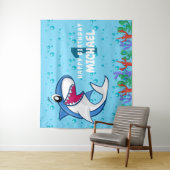 シャーク誕生日ファースト・デイ・海・キッズ タペストリー (インサイチュ)