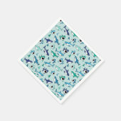 シャーク誕生日ブルー スタンダードカクテルナプキン (角)