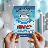 シャーク誕生日招待状、ボーイアンダーザシーパーティー 招待状