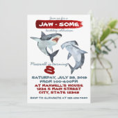 シャーク誕生日 招待状 (スタンド正面)