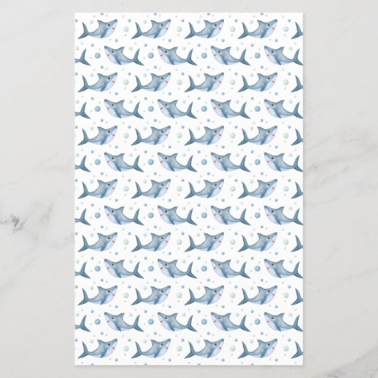 シャーク赤ちゃんシャワーあなたが描画ベビーゲーム チラシ (裏面)