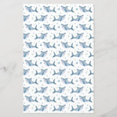 シャーク赤ちゃんシャワーあなたの財布のゲームの中にあるものを チラシ (裏面)