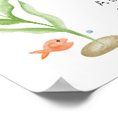 シャーク赤ちゃんシャワー深夜おむつサイン ポスター (角)