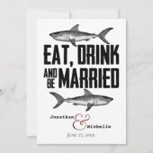 シャーク食べドリンクとベ結婚した白黒結婚ズ 招待状 (正面)