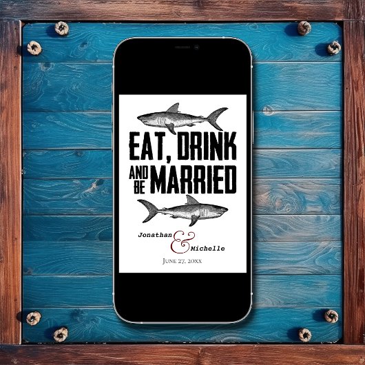 シャーク食べドリンクとベ結婚した白黒結婚ズ 招待状