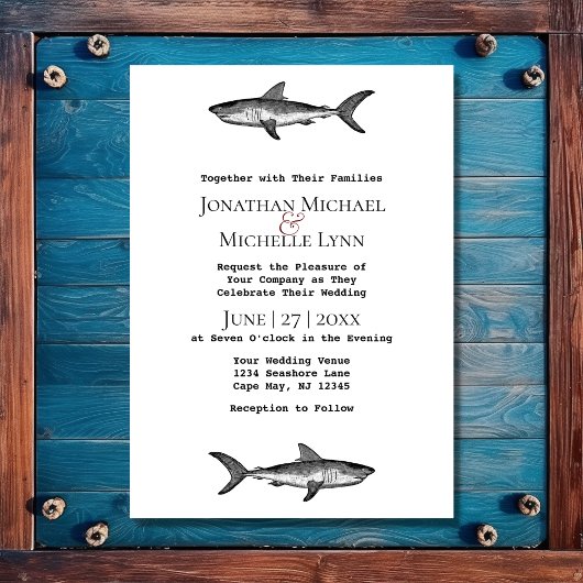 シャーク食べドリンクとベ結婚した白黒結婚ズ 招待状