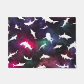 シャーク魚の白い影オンダーク銀河系宇宙 ドアマット (正面)