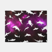 シャーク魚の白い影オンダーク銀河系宇宙 ドアマット (正面)