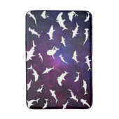 シャーク魚の白い影オンダーク銀河系宇宙 バスマット (正面縦)