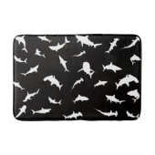 シャーク魚の白い影オンダーク銀河系宇宙 バスマット (正面)
