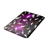 シャーク魚の白い影オンダーク銀河系宇宙 バスマット (アングル)