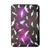 シャーク魚の白い影オンダーク銀河系宇宙 バスマット (正面縦)