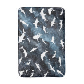 シャーク魚の白い影オンダーク銀河系宇宙 バスマット (正面縦)