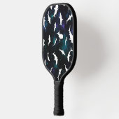 シャーク魚の白い影オンダーク銀河系宇宙 ピックルボールラケット (左)