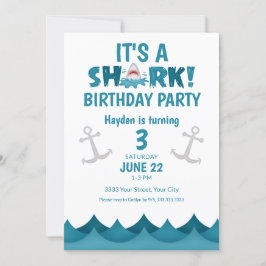 シャーク3rd誕生日招待状 招待状