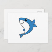 シャーク。かわいい子供へ動物。サメ ポストカード (正面/裏面)