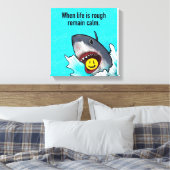 シャーク キャンバスプリント (インサイチュ (寝室))