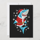 シャーク・クリスマスプレゼント・サンタ・ギフト サンキューカード (正面)