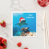 シャーク・クリスマス・カクテル・ナプキン スタンダードカクテルナプキン (インサイチュ)