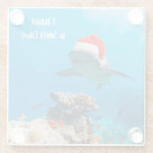 シャーク・クリスマス・コースター ガラスコースター (裏面)