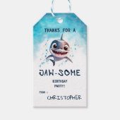 シャーク・ジャワソームさん誕生日パーティーのお願い ギフトタグ (正面)