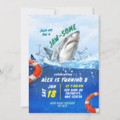 シャーク・ジャワソーム少年の誕生日パーティー 招待状 (正面)