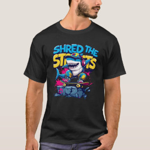 シャーク・スケートボーダー – 通りを殺した! Tシャツ