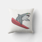 シャーク・スノーボーダー・スノーボード クッション (裏面)