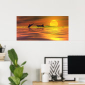 シャーク・ドルフィン・ザ・ライフ・ゲーム ポスター (ホームオフィス)