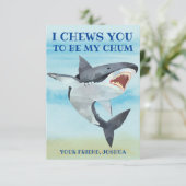 シャーク·バレンタイン·カ子供へード サンキューカード (スタンド正面)