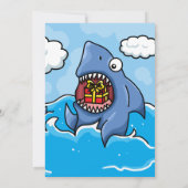 シャーク·バースデー·パーティーの招待 招待状 (裏面)