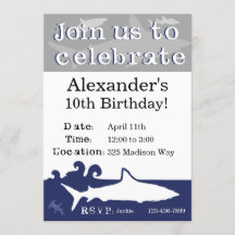 シャーク·バースデー·パーティーの招待