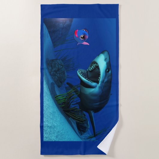 シャーク ビーチタオル (正面)