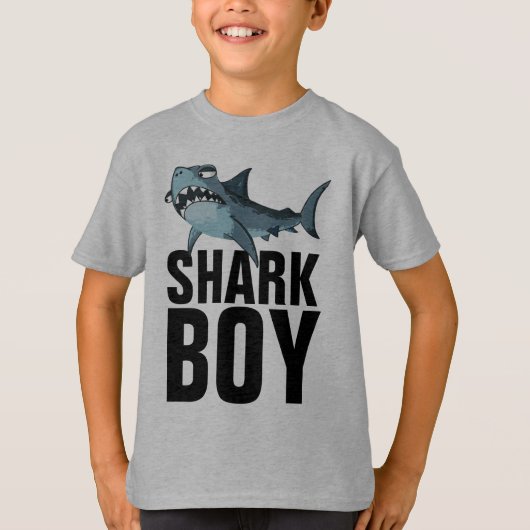 シャーク・ボーイ・ボーイ・キッズTシャツ Tシャツ (正面)