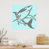 シャーク ポスター (キッチン)