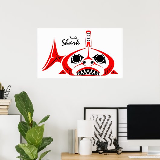 シャーク ポスター (ホームオフィス)