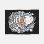 シャーク・マンガ装備学校 フリースブランケット (正面(横))