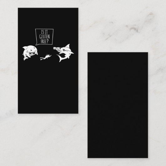 シャーク・ユーおもしろいモア・スキューバ・ダイバー・ジョーク 名刺 (正面/裏面)