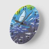 シャーク ラウンド壁時計 (傾斜)