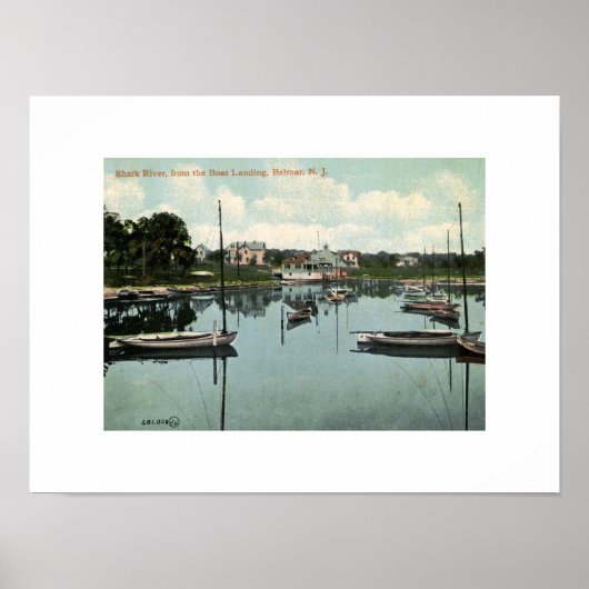 シャーク・リバー、ベルマー、NJヴィンテージ ポスター (正面)