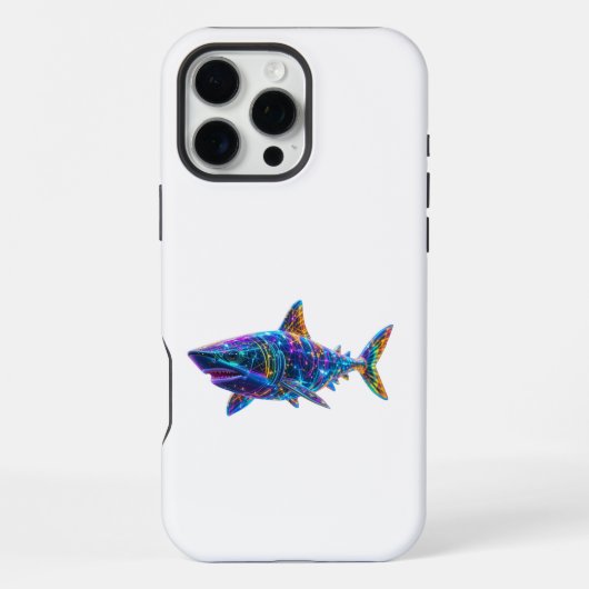 シャーク – 明るい芸術 iPhoneケース (裏面)