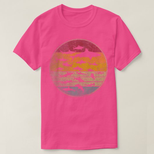 シャーク、白素晴らし、ハンマー頭、ブル、タイガー70s Gi Tシャツ (デザイン正面)