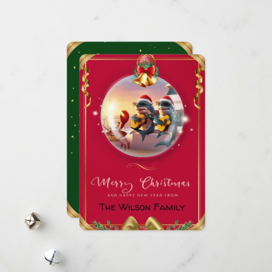 シャークnフレンズフラットホリデーカード シーズンカード (正面/裏面インサイチュ)