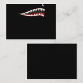 シャークP-40ワーホーク・ノーズアートWwii第2次世界大戦機 名刺 (正面/裏面)