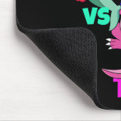 シャークvs恐竜Tレックスボクシング手袋子供へ男 マウスパッド (コーナー)