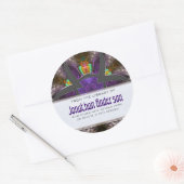 シャーシカンフラクタル蔵書票ステッカー ラウンドシール (封筒)