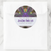 シャーシカンフラクタル蔵書票ステッカー ラウンドシール (バッグ)