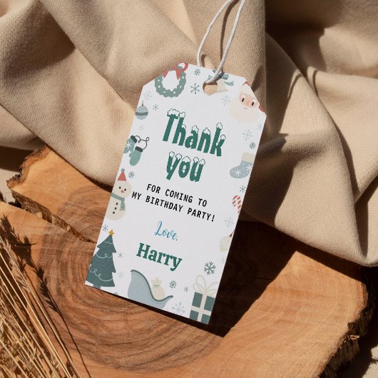 シャーストマスバースデーパーティー感謝お願いギフトラベル ギフトタグ