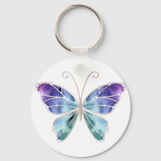 シャーズカッコいいレインボーウィングバタフライ キーホルダー (正面)